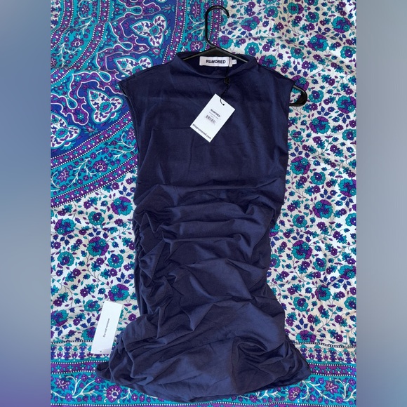 NWT Rumored Minimalist Mini Dress in Navy - Picture 6 of 7